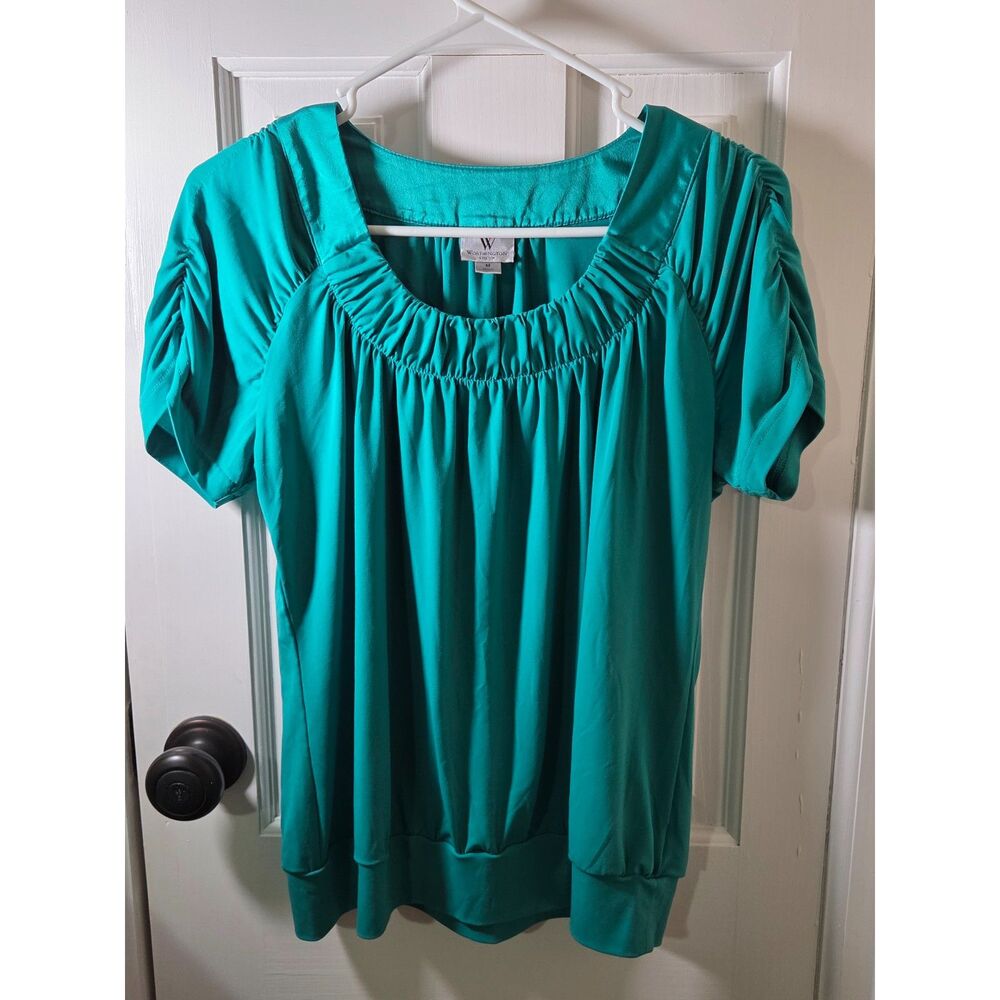 Women's Worthington Stretch Size Medium Teal Shirt